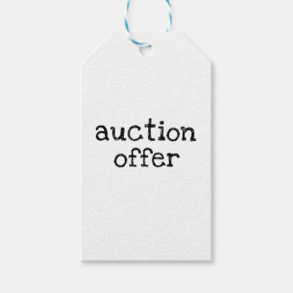 Étiquettes-cadeau Auction