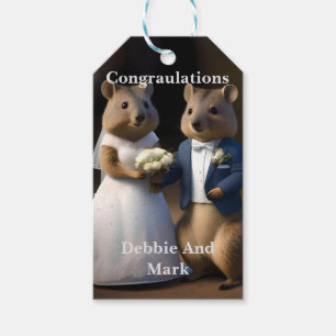 Étiquettes-cadeau Australian Quokka Marry Me, Mariage