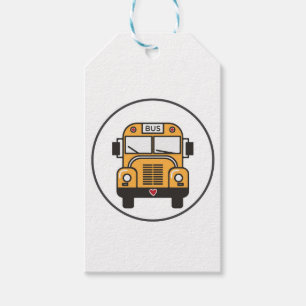 Étiquettes-cadeau Autobus scolaire mignon