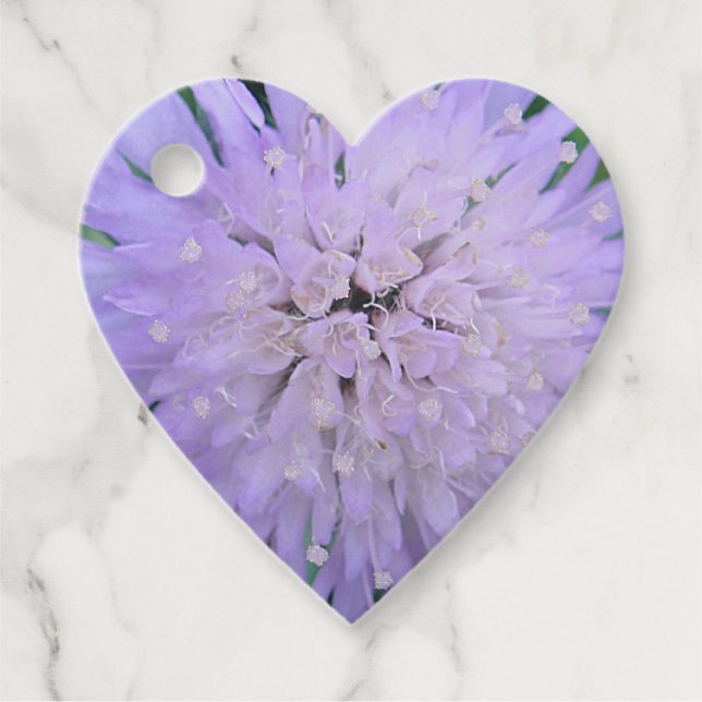 Étiquettes Cadeau Autocollant à étoile de fleurs violette (Devant)