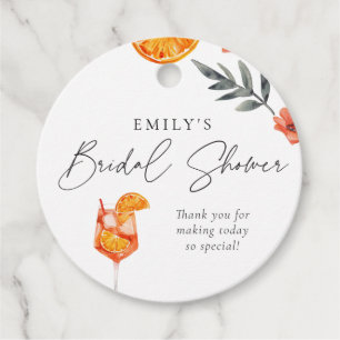 Étiquettes Cadeau Autocollant rond classique Aperol Spritz Baby Show
