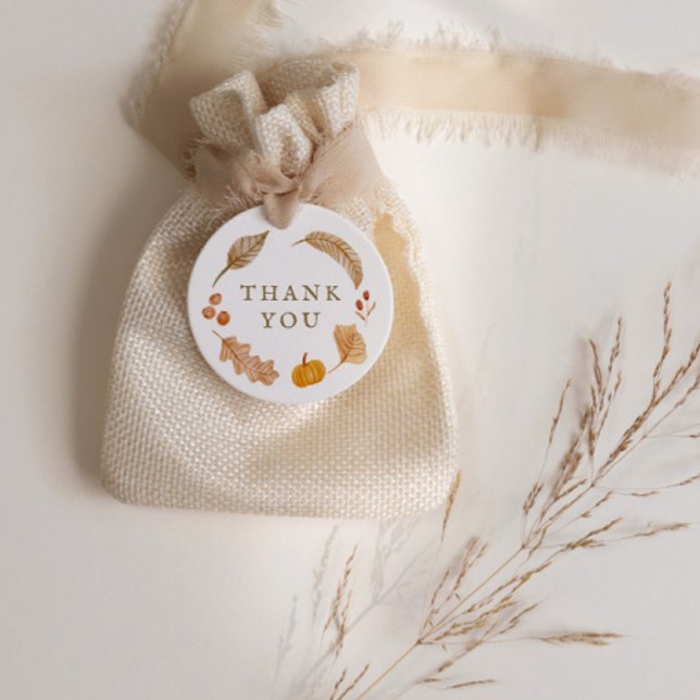 Étiquettes Cadeau Automne Botanique Whimsy Baby shower d'automne (Adorable autumn baby shower favors!)