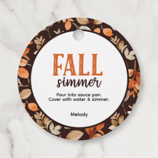 Étiquettes Cadeau Automne Simmer