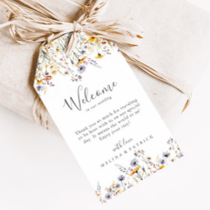 Étiquettes-cadeau Automne Sunshine Élégant Mariage Fleur sauvage Bie