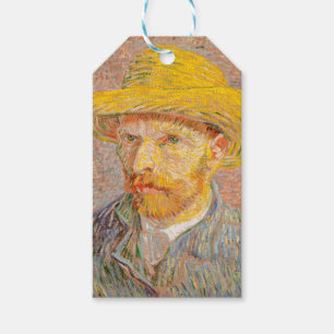 Étiquettes-cadeau Autoportrait de Vincent Van Gogh peinture impressi