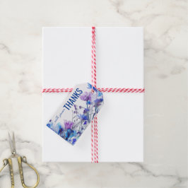 Étiquettes-cadeau 💍Avec des remerciements sincères Cornflower Dream