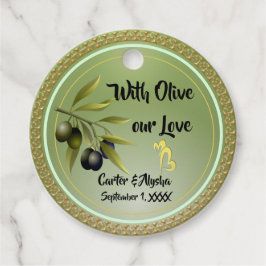 Étiquettes Cadeau Avec Olive notre amour personnalisé