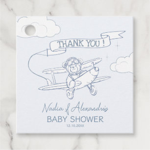 Étiquettes Cadeau Aviateur Aviateur Avion Précieux Baby shower de fr