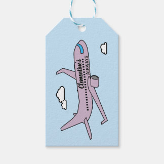Étiquettes-cadeau Avion personnalisable 