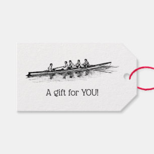 Étiquettes-cadeau Aviron Rameurs Équipe d'Aviron Sports Aquatiques