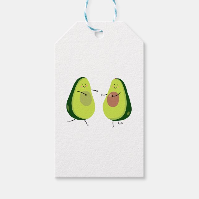 ÉTIQUETTES-CADEAU AVOCUDDLE, AVOCADO DESIGN (Devant)
