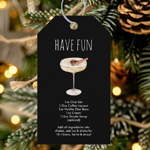 Étiquettes-cadeau Avoir un Cocktail de Noël amusant Recette