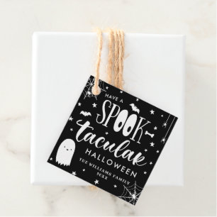 Étiquettes Cadeau Avoir Un Halloween Spotaculaire Noir & Blanc