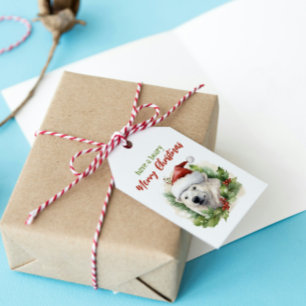 Étiquettes-cadeau Avoir Une Béarche Joyeux Ours Polaire De Noël Drôl