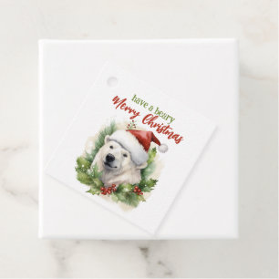 Étiquettes Cadeau Avoir Une Béarche Joyeux Ours Polaire De Noël Drôl