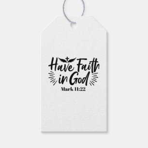 Étiquettes-cadeau Ayez foi en Dieu Mark 11:22 Citation Inspirationne
