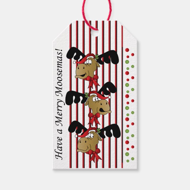 Étiquettes-cadeau Ayez un joyeux Moosemas | Noël (Devant)