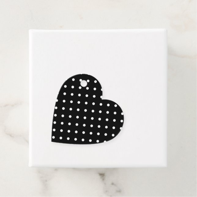 Étiquettes Cadeau B&W À petits pois (En situation)