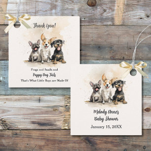 Étiquettes Cadeau Baby Boy Chien Chien Chien Chien Baby shower