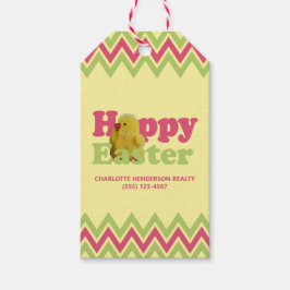 Étiquettes-cadeau Baby Chick Happy Pop de Pâques par