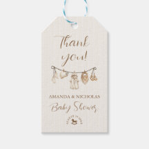Baby Clothesline Neutral Baby Shower Thank You