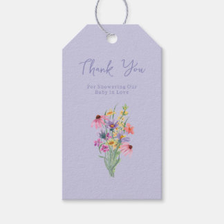 Étiquettes-cadeau Baby in Bloom Fleur sauvage Garden Baby shower