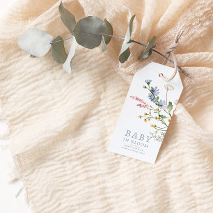 Étiquettes-cadeau Baby in Bloom Spring Fleur sauvage Floral Baby Fav