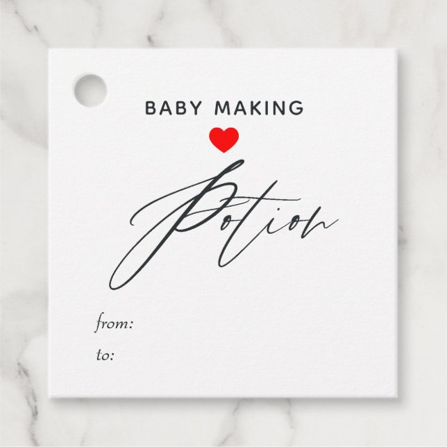 Étiquettes Cadeau Baby Making Potion (Devant)