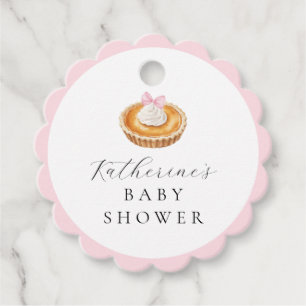 Étiquettes Cadeau Baby shower à tarte Coquette Cutie
