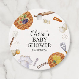Étiquettes Cadeau Baby shower à tarte rustique