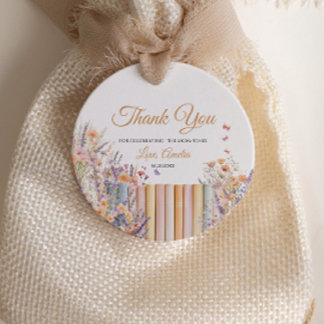 Étiquettes Cadeau Baby shower à thème Pastel Floral