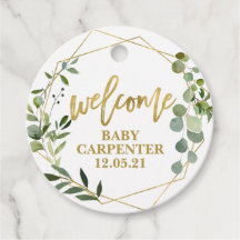 Baby shower accueil bébé eucalyptus verdure