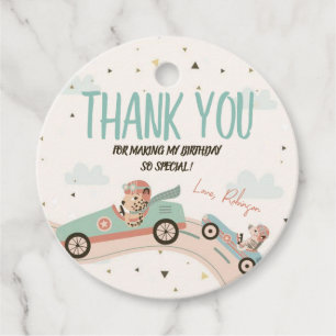 Étiquettes Cadeau Baby shower automobile Circle Merci Favour Étiquet
