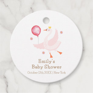 Étiquettes Cadeau Baby shower ballotte de cygne princesse dansante r