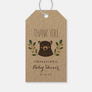 Étiquettes-cadeau Baby shower Bear Cub