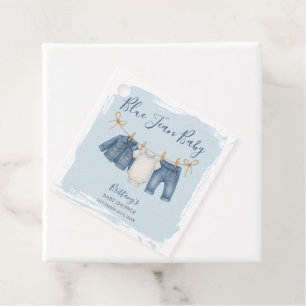 Étiquettes Cadeau Baby shower Blue Jeans Denim