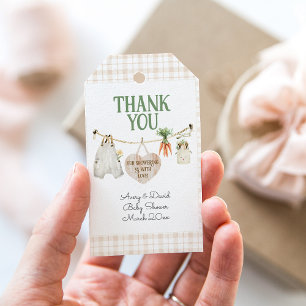 Étiquettes-cadeau Baby shower Boho du marché des fermiers cultivés l