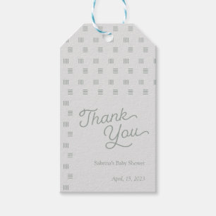 Étiquettes-cadeau Baby shower Boho minimal Sage Green