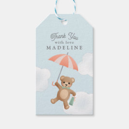 Étiquettes-cadeau Baby shower classique Teddy Bear Pastel