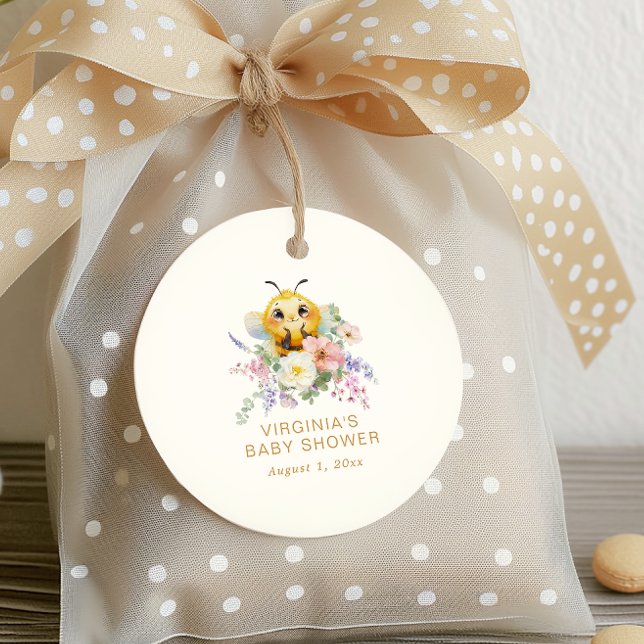 Étiquettes Cadeau Baby shower d'abeilles (Bee Baby Shower Favor Tags by Painted Paperie
)