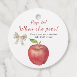 Étiquettes Cadeau Baby shower d'Apple - Pop it when it pops