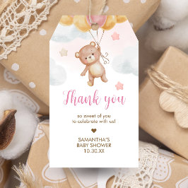 Étiquettes-cadeau Baby shower d'attente de l'ours de la fille Favori