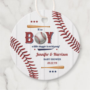 Étiquettes Cadeau Baby shower de baseball garçons