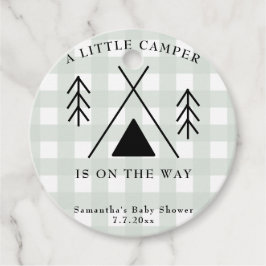 Étiquettes Cadeau Baby shower de camping
