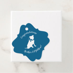 Étiquettes Cadeau Baby shower de chien taureau Pit