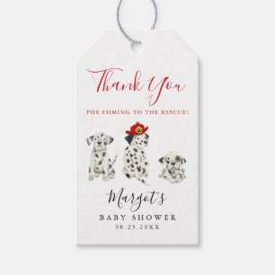 Étiquettes-cadeau Baby shower de Chiot Fireman