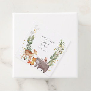Étiquettes Cadeau Baby shower de courge feuillu mou en bois