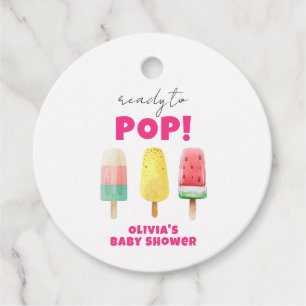 Étiquettes Cadeau Baby shower de crème glacée Popcicle été moderne