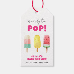 Étiquettes-cadeau Baby shower de crème glacée Popcicle été moderne