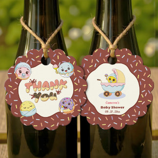 Étiquettes Cadeau Baby shower de dessin et arrosage pour bébé mignon